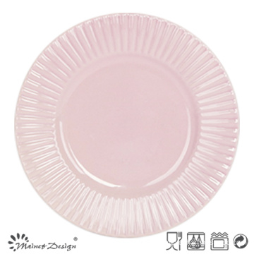 10.5"Embossed Ceramic Stoneware Dinner Plate